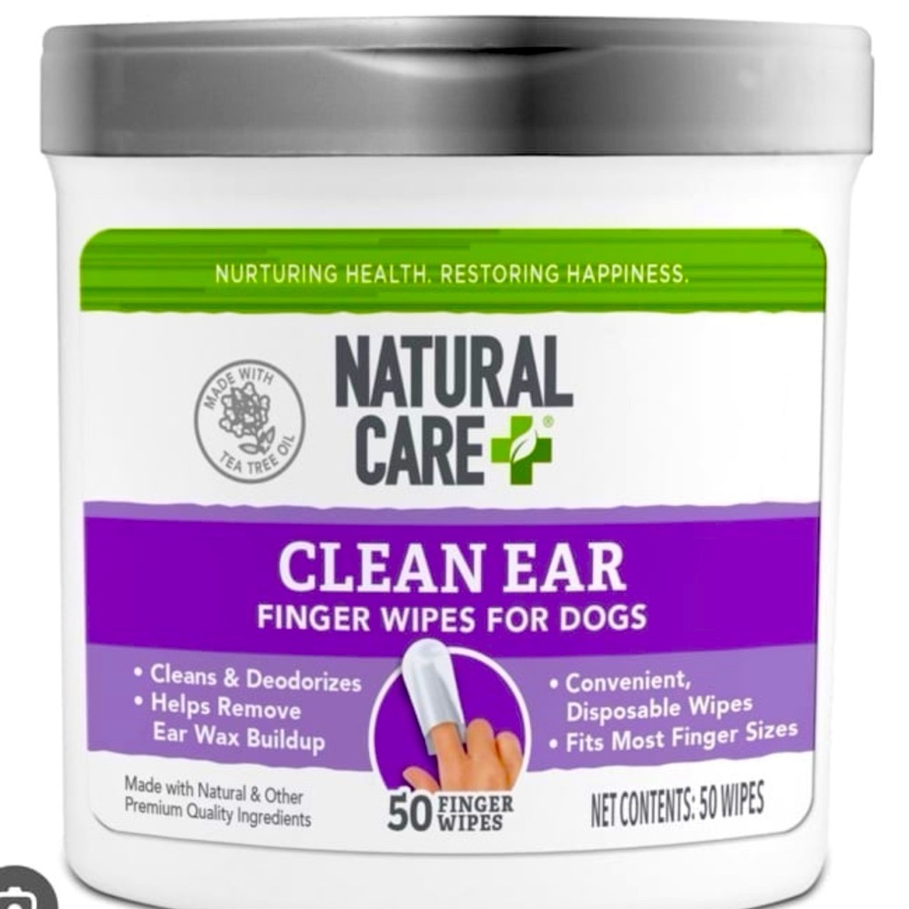 2pack of Dog Clean Ear Finger Wipes